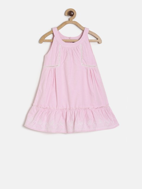 

Juniors by Lifestyle Girls Pink Solid A-Line Dress