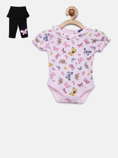 

Juniors by Lifestyle Girls Pink Printed Bodysuit With Leggings
