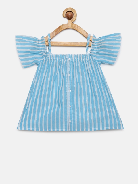 

Juniors by Lifestyle Girls Blue & White Striped Top