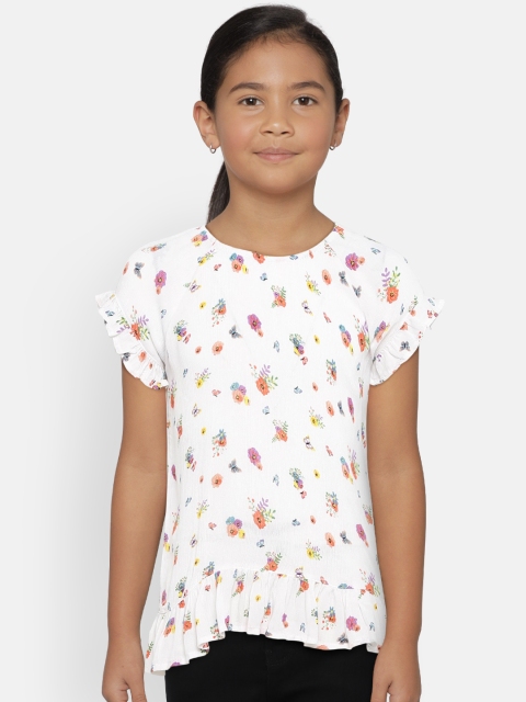 

Fame Forever by Lifestyle Girls White Printed Peplum Top