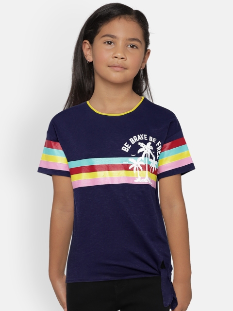 

Fame Forever by Lifestyle Girls Navy Blue Striped Top