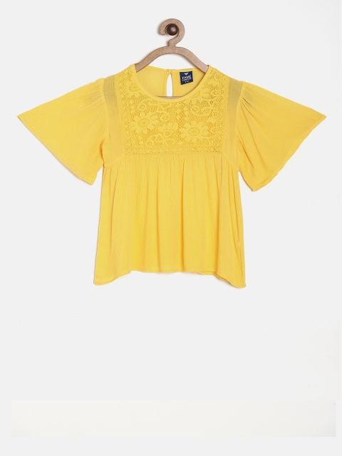 

Fame Forever by Lifestyle Girls Yellow Self Design Top