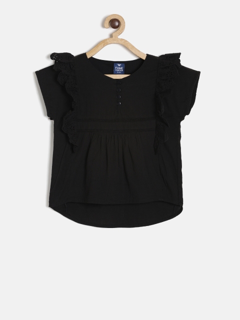 

Fame Forever by Lifestyle Girls Black Solid Top