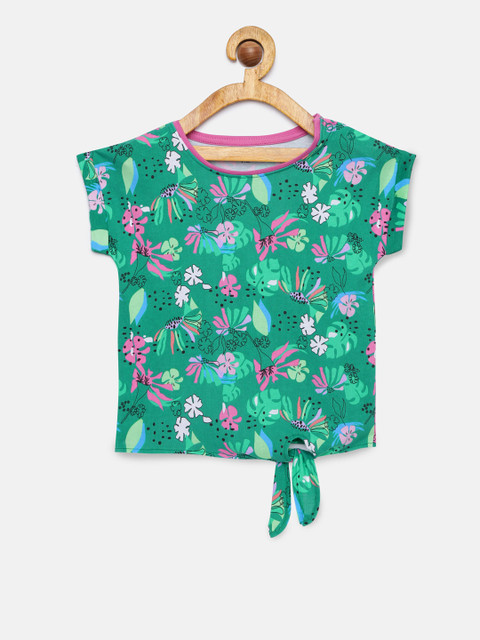 

Juniors by Lifestyle Girls Green Printed Top