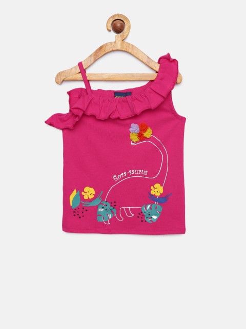 

Juniors by Lifestyle Girls Pink Printed Top