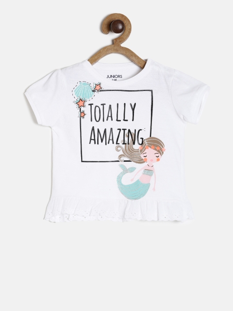 

Juniors by Lifestyle Girls White Printed Top