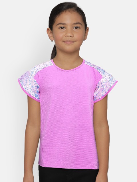 

Fame Forever by Lifestyle Girls Purple Embellished Top