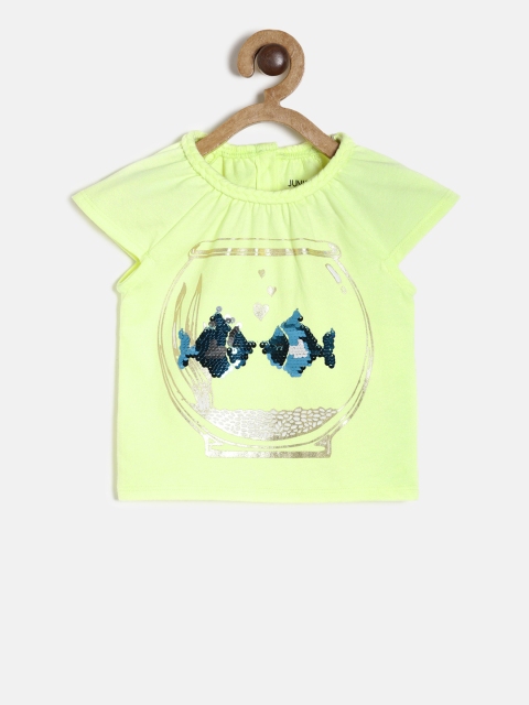 

Juniors by Lifestyle Girls Yellow Printed Top