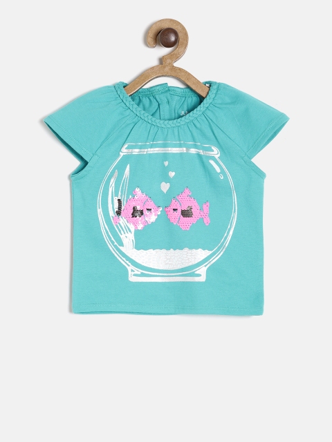

Juniors by Lifestyle Girls Green Printed Top