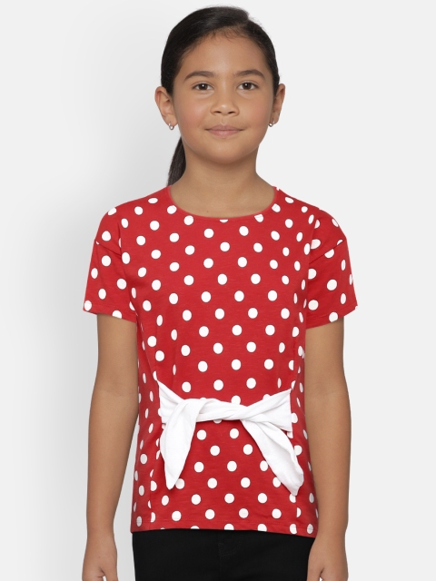 

Fame Forever by Lifestyle Girls Red & White Printed Top