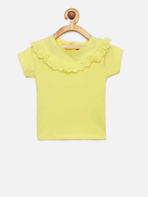 

Juniors by Lifestyle Girls Yellow Solid Top