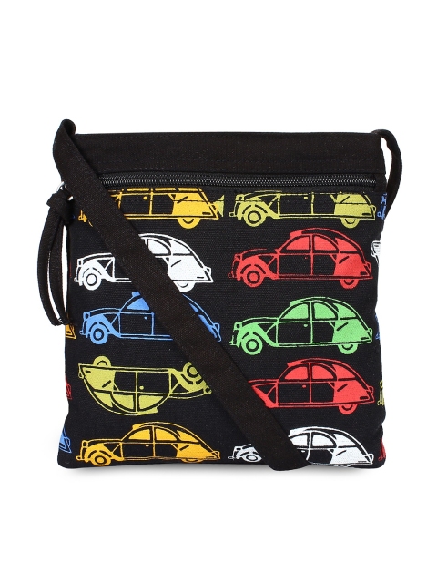

Anekaant Black Printed Sling Bag
