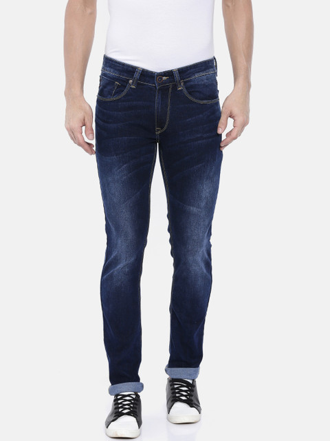 

SPYKAR Men Blue Rovers Slim Fit Low-Rise Clean Look Stretchable Jeans