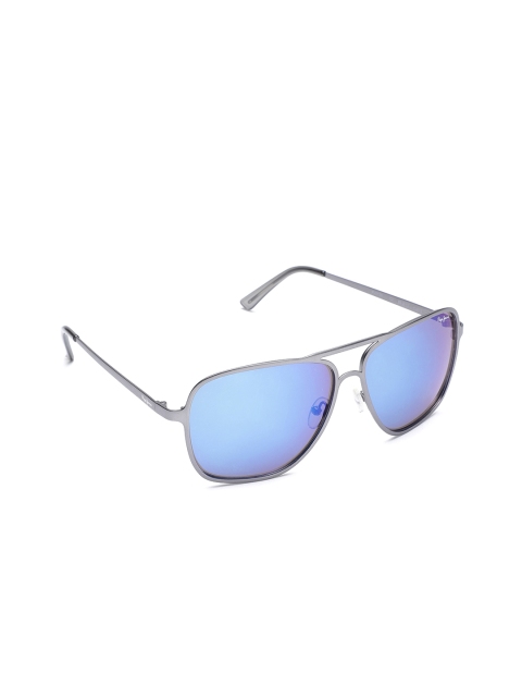 

Pepe Jeans Unisex Mirrored Square Sunglasses PJ5138C2, Blue