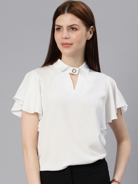 

Van Heusen Woman Women White Solid Top