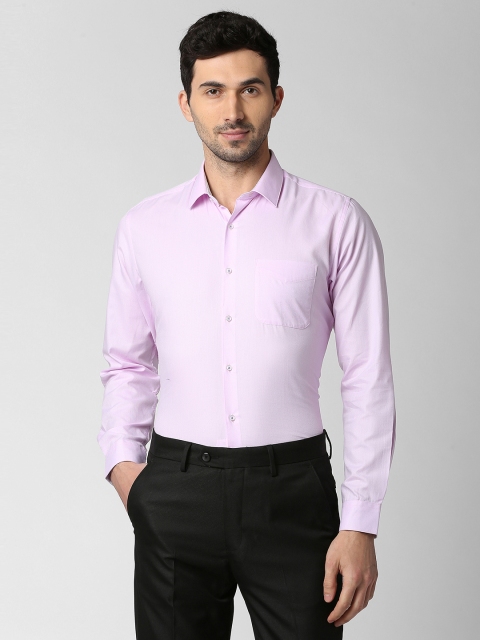 

Peter England Men Pink Regular Fit Self Design Formal Shirt