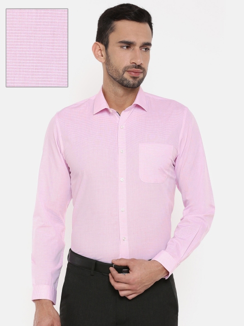 

Peter England Men Pink & White Slim Fit Striped Formal Shirt