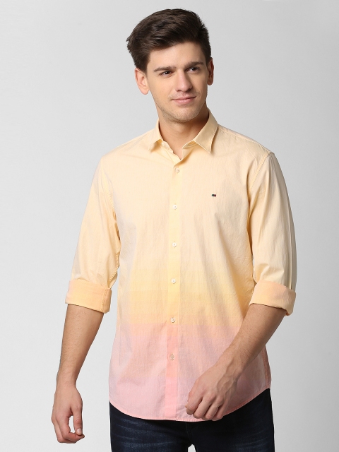 

Peter England Casuals Men Yellow Slim Fit Ombre-Dyed Casual Shirt