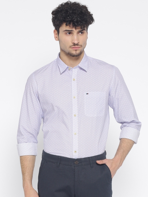 

Peter England Casuals Men Lavender Slim Fit Printed Casual Shirt