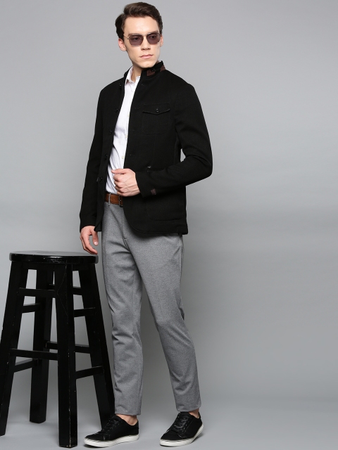 

Blackberrys Men Black Textured Tailored Jacket