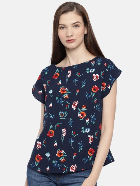 

Allen Solly Woman Navy Blue Printed Top