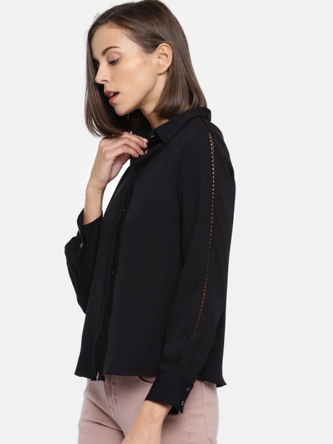 

Allen Solly Woman Black Regular Fit Solid Casual Shirt