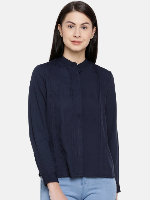 

Allen Solly Woman Women Navy Blue Shirt