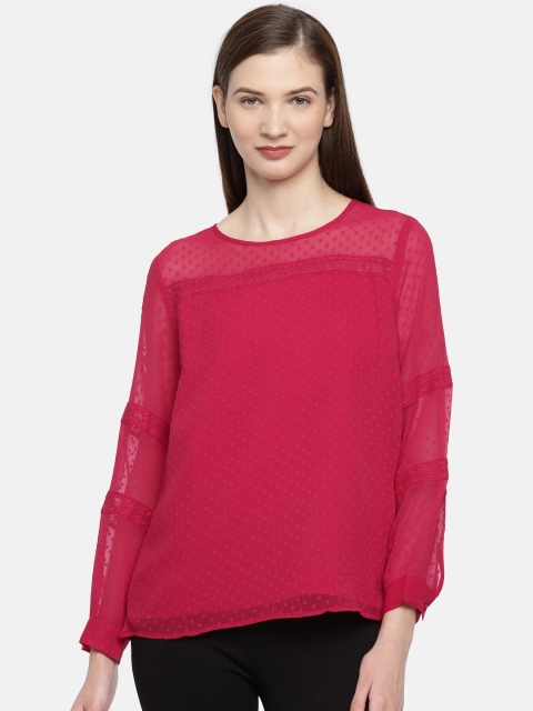 

Allen Solly Woman Women Fuchsia Self Design Top
