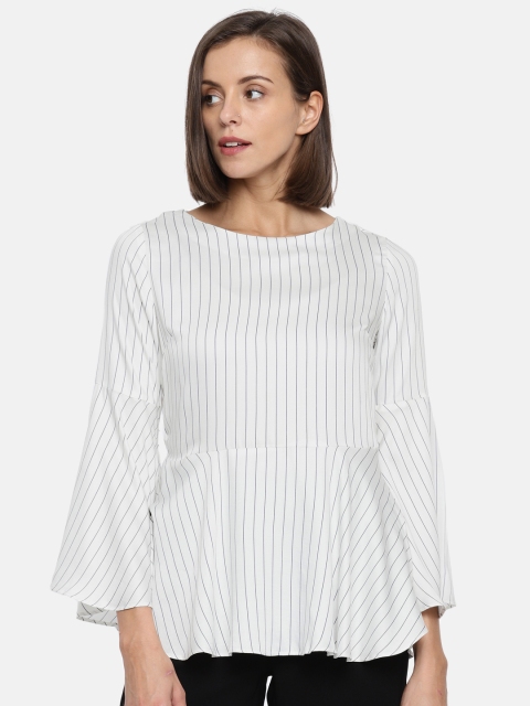 

Allen Solly Woman Women White Striped A-Line Top