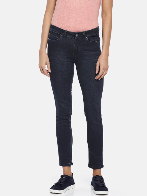 

Allen Solly Woman Women Blue Slim Fit Mid-Rise Clean Look Stretchable Cropped Jeans