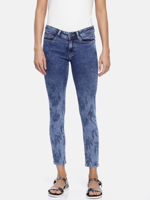 

Allen Solly Woman Women Blue Slim Fit Mid-Rise Clean Look Stretchable Cropped Jeans