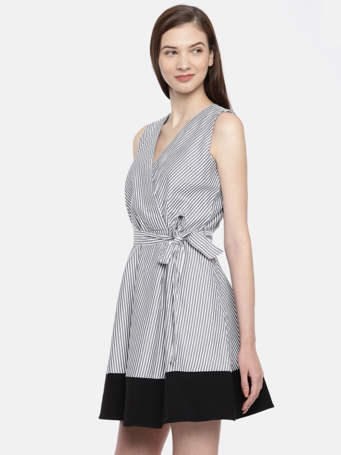 

Allen Solly Woman Women White Striped Fit & Flare Dress