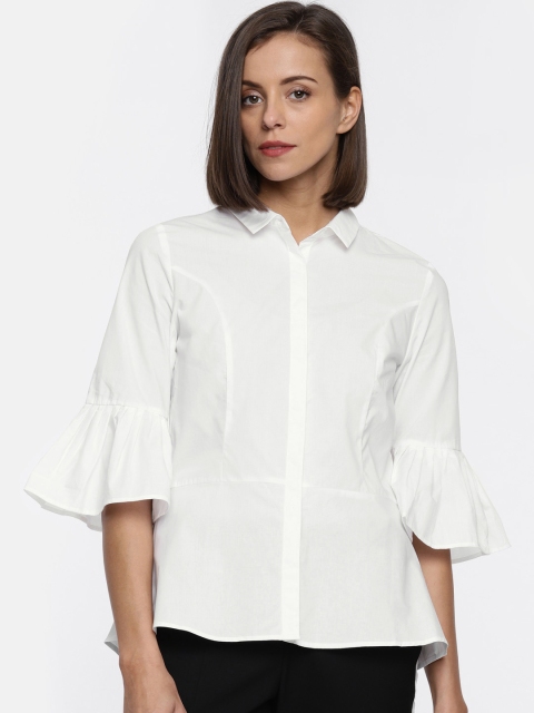 

Allen Solly Woman White Regular Fit Solid Casual Shirt