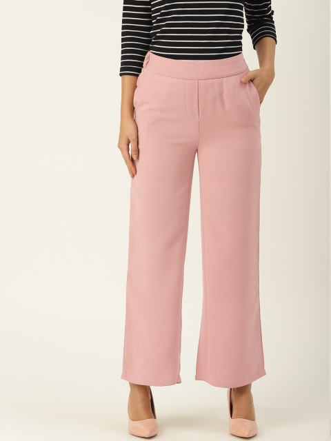 

Allen Solly Woman Women Pink Regular Fit Solid Parallel Trousers