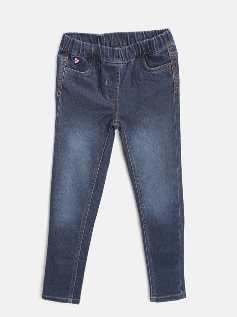

U.S. Polo Assn. Kids Girls Navy Blue Washed Jeggings