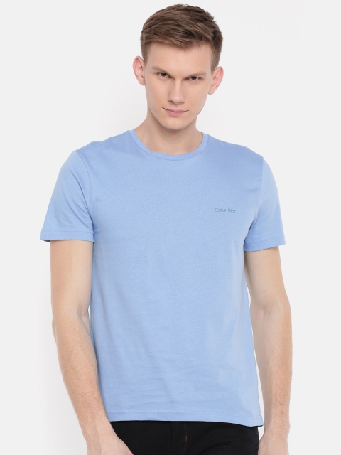 

Calvin Klein Jeans Men Blue Solid Round Neck T-shirt
