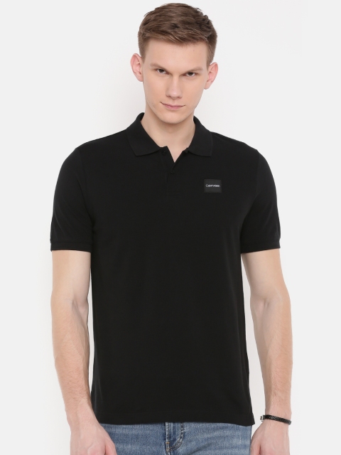 

Calvin Klein Jeans Men Black Solid Polo Collar T-shirt