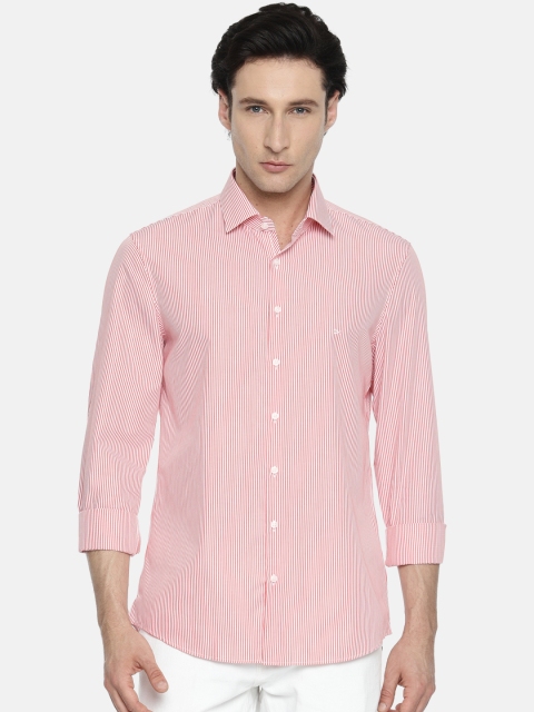 

Calvin Klein Jeans Men Red & White Slim Fit Striped Casual Shirt