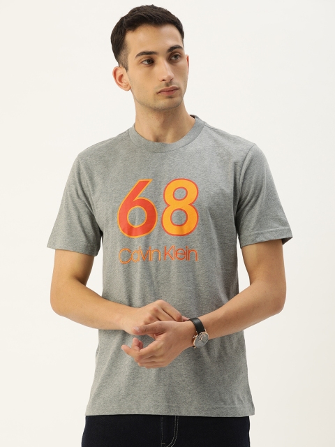 

Calvin Klein Jeans Men Grey Graphic Print Round Neck T-shirt