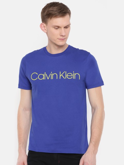 

Calvin Klein Jeans Men Blue Printed Round Neck T-shirt