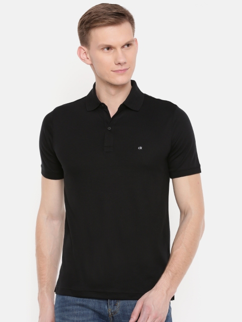 

Calvin Klein Jeans Men Black Solid Polo Collar T-shirt