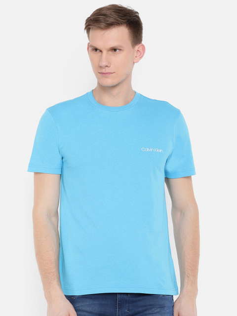 

Calvin Klein Jeans Men Blue Solid Round Neck T-shirt