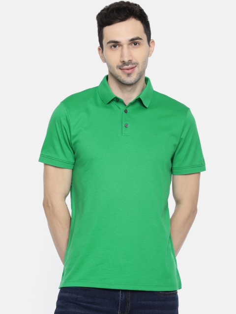 

Calvin Klein Jeans Men Green Solid Polo Collar T-shirt