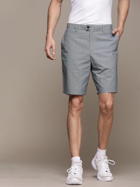 

Calvin Klein Jeans Men Blue Self Design Regular Fit Shorts