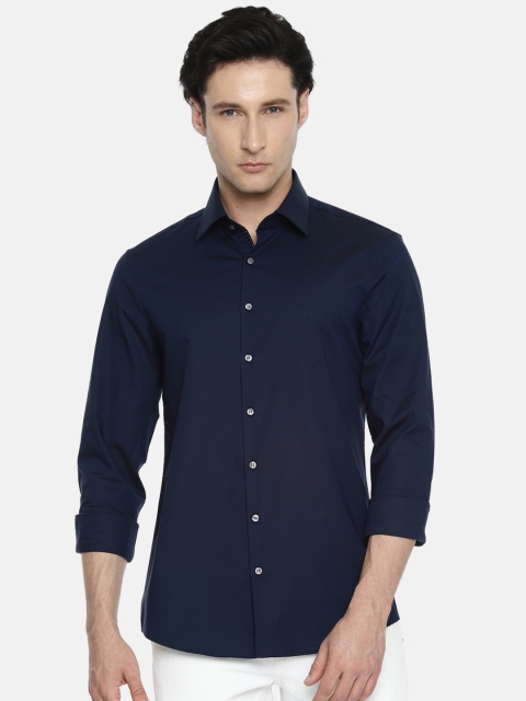 

Calvin Klein Jeans Men Navy Blue Slim Fit Solid Casual Shirt
