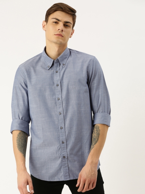 

Calvin Klein Jeans Men Blue Slim Fit Solid Casual Shirt