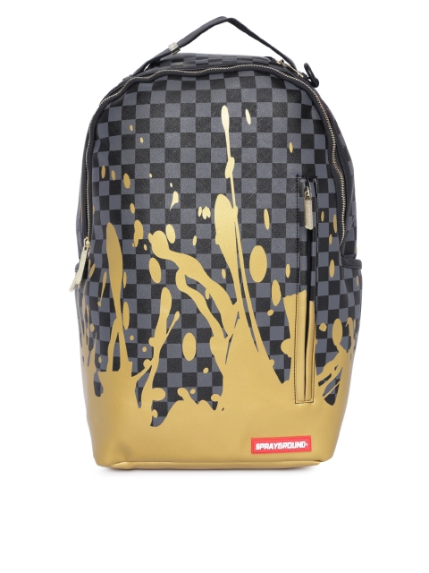 

SPRAY GROUND Unisex Grey & Beige Graphic Backpack