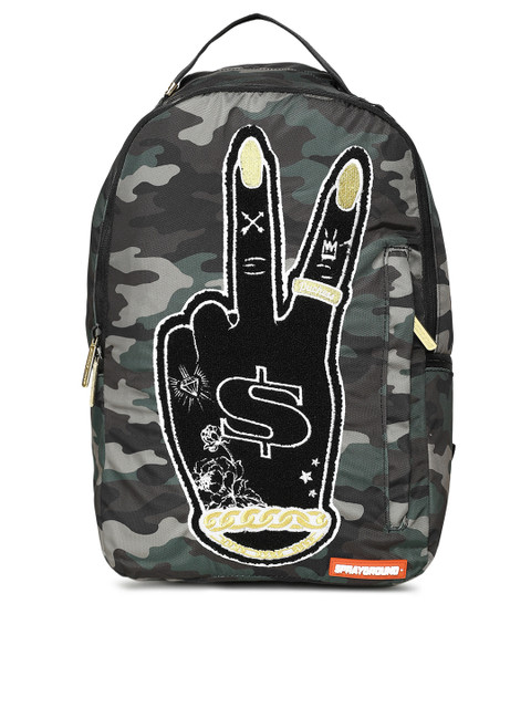 

SPRAY GROUND Unisex Green Graphic Backpack