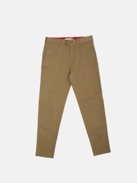 

Calvin Klein Jeans Men Khaki Tapered Fit Solid Chinos