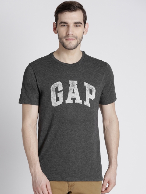 

GAP Men Classic Round Neck Logo T-shirt, Charcoal